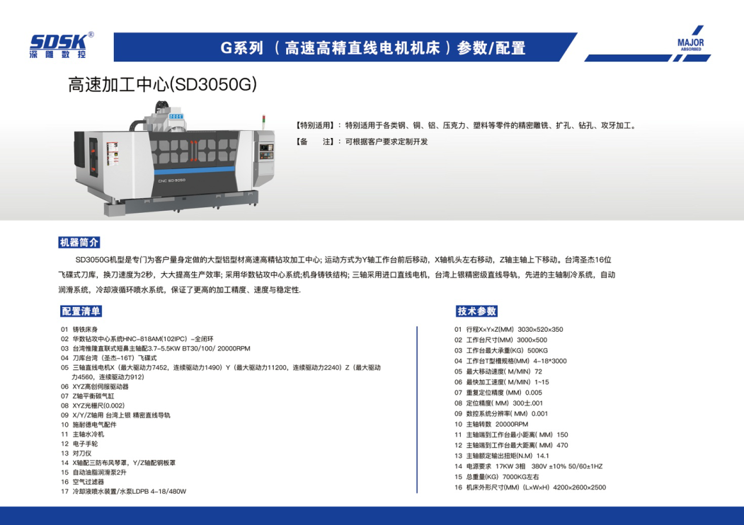 大型鋁型材高速高精鉆攻加工中心/直線(xiàn)電機(jī)